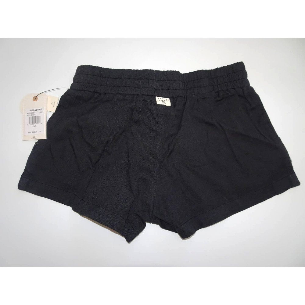 Billabong Girls' Hit The Road Elastic Waist Pull on Short Small Black Size 8 - Picture 3 of 5